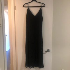 NWOT Kersh black lace maxi dress